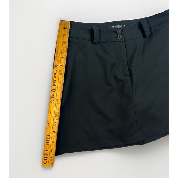 Nike Golf Dri-Fit  Womens Skort  all Black Sz 8 W/ Pockets Preppy Country Club - Picture 5 of 8